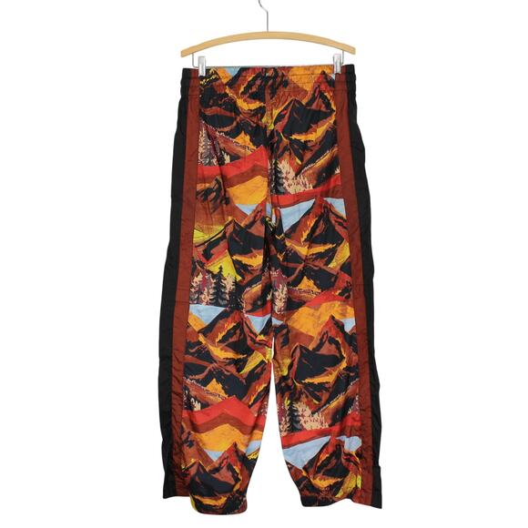 Med FP Free People Printed EndZone TrackPants Ski Nic Route Mocha Apres Mountain - Picture 7 of 15